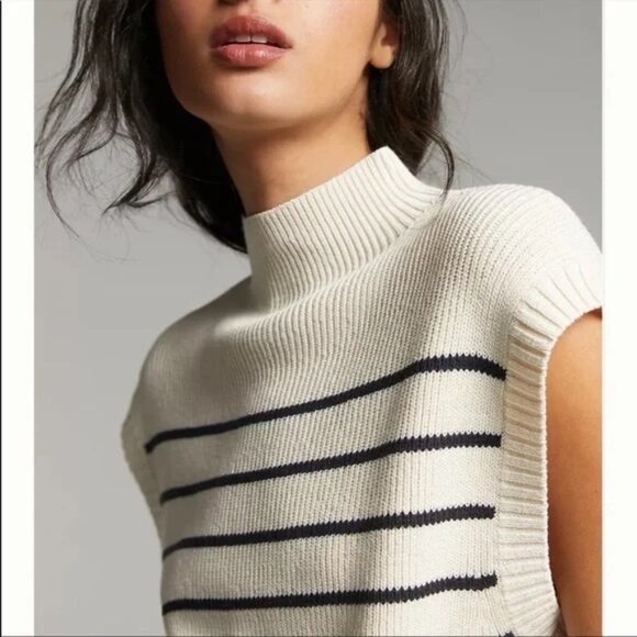 Anthropologie • Maeve Mock Neck Sweater Tee - Picture 3 of 6